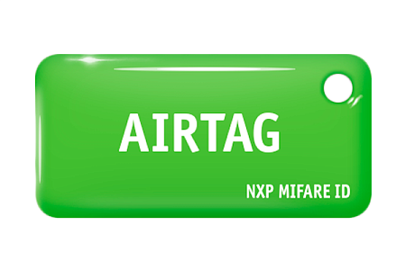 Купить Брелок AIRTAG MIFARE ID Standard (зелёный) бесконтактный. Антибактериальное (противомикробное) покры