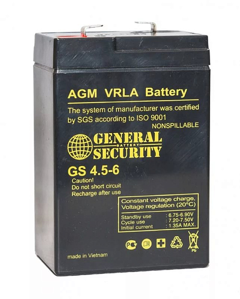 Купить Аккумулятор GSL 6V- 4.5A/ч. General Security