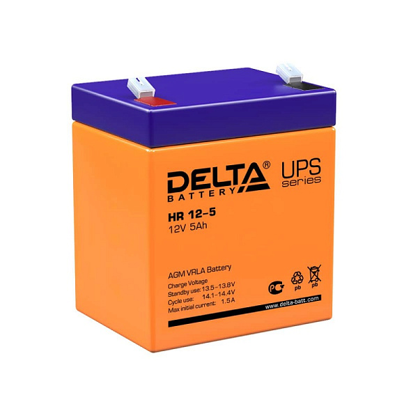 Купить Аккумулятор HR 12-5, 12В/5Ач. Delta