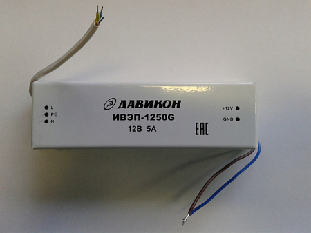 Купить Блок питания ИВЭП-1250G Uвх.=160-242В АС; Uвых.=12B; Iном.=5А; P=60Вт; для скрытой установки; IP67 -