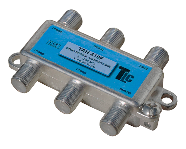 Шаблон ALT 
Купить Ответвитель TAH 412F на 4 отвода на 12 dB,5-1000MHz, F-разъем. TLC
