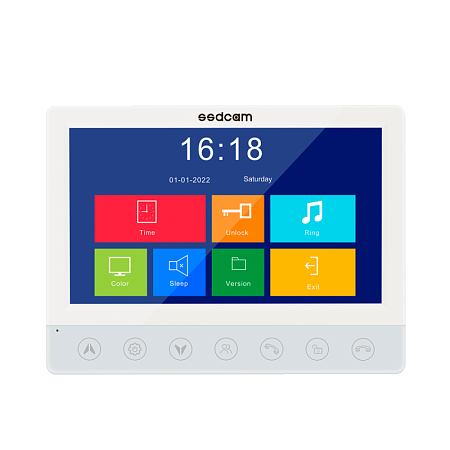 Купить Видеодомофон SD-730L (белый) 7&quot; TFT LCD монитор видеодомофона аналоговый (CVBS) , разрешение 800х480