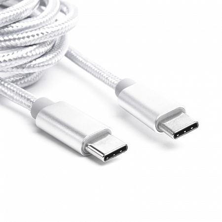 Купить Шнур USB Type-C 3.1 - USB Type-C 3.1, 1 м silver. ATOM 