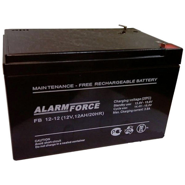 Купить Аккумулятор Alarm Force FB 12V 12A/ч, герметизированный свинцово-кислотный