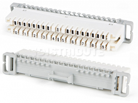 Купить Плинт KR-PL-10-BRK-0 Hyperline 10 пар с размыкаемыми контактами, маркировка с 0 до 9