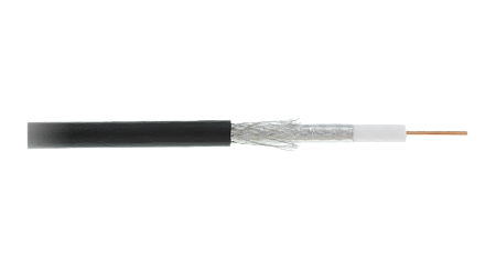 Купить Кабель RG-11 (75 Ом) коаксиальный, одножильный, CCS (омедненная сталь), внешний, PE до -40C, NETLAN,