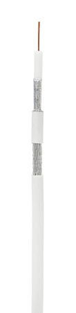 Купить Кабель RG-6 (75 Ом) ULAN коаксиальный, внутренний, PVC, одножильный CCS (омедненная сталь), белый, 1