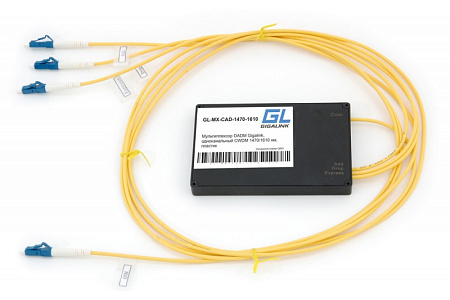 Купить Мультиплекcор OADM GIGALINK, однокан. CWDM 1530/1550 нм, 1м 2.0 мм, COM/EXT SC/UPS, Add/Drop LC/UPS,