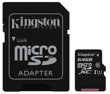 Купить Карта памяти microSDXC 64Gb Kingston 