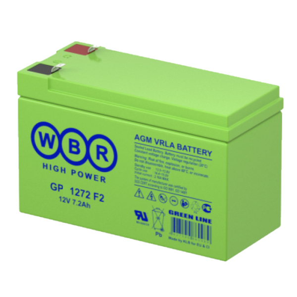 Купить Аккумулятор GP1272 F2 (12V28W) 12V 28А/ч WBR