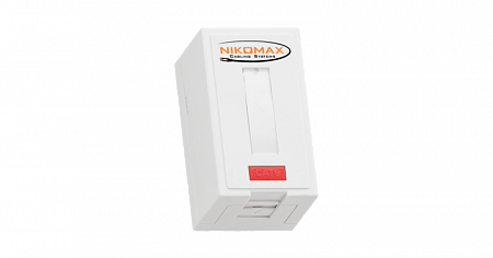 Купить Настенная розетка NMC-WO1SE2-FT-ST-WT NIKOMAX, 1 порт, Кат.6 (Класс E), 250МГц, RJ45/8P8C, FT-TOOL/1