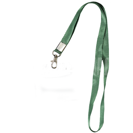 Купить Лента TS-STR (green) шёлковая с металлическим карабином-защёлкой. Предназначена для ношения бейджей,
