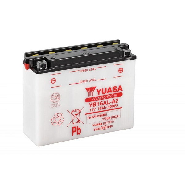 Купить Аккумулятор YUASA YB16AL-A2 с электролитом 12 В 16 Ач