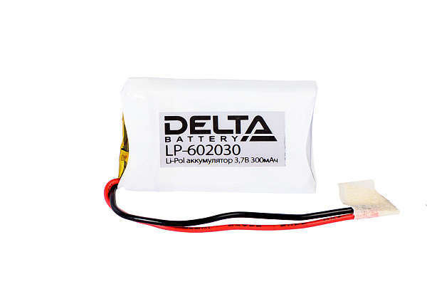 Купить Аккумулятор Delta LP-602030 призматический (Li-Pol) 300мАч 3.7 В