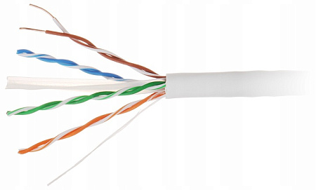 Купить Кабель Cat5e 4 пары UTP PVC (внутренний), 24AWG (0.5мм), CCA, белый, 305м. Dahua 
