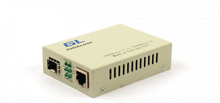 Купить Медиаконвертер GIGALINK UTP 10/100/1000Мбит/с в SFP 1000Мбит/с LFP