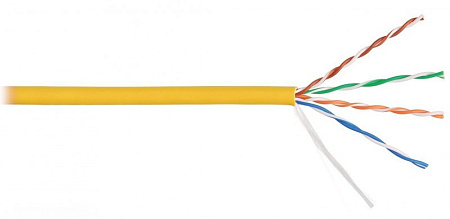 Купить Кабель NKL 9100C-YL NIKOLAN U/UTP 4 пары, Кат.5e (Класс D), тест по ISO/IEC, 100МГц, одножильный, BC