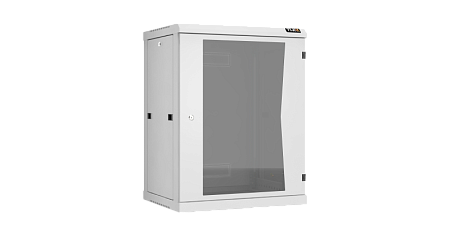 Купить Шкаф TLK 19&quot;, 15U, стеклянная дверь, Ш600хВ770хГ450мм, 2 пары монтажных направляющих, серый