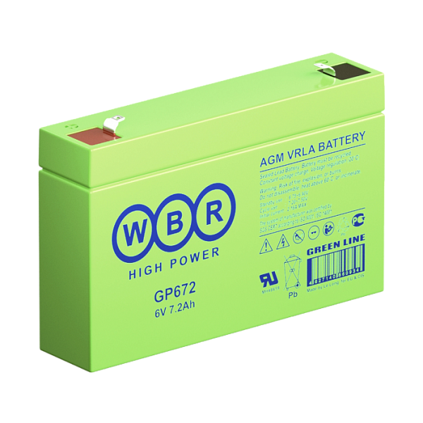 Купить Аккумулятор GP672 6V 7,2А/ч WBR