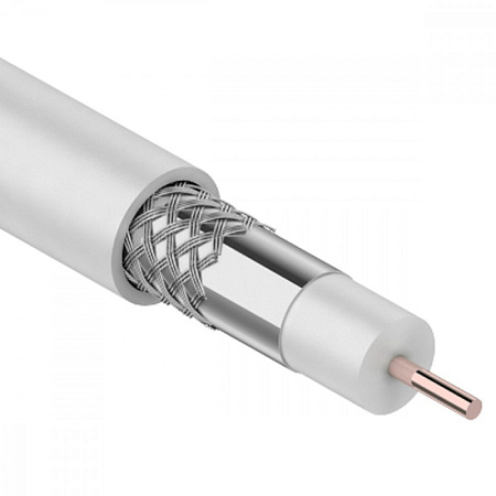 Купить Кабель RG-6U коаксиальный / d=6.7mm / PVC / CCS, d=0.9mm / Bonded AL foil (100м)