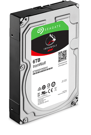 Купить Жёсткий диск 6Тб SEAGATE IronWolf ST6000VN0041 для NAS/сервера, SATA-III, 7200 rpm, кэш 128Mb, 3.5