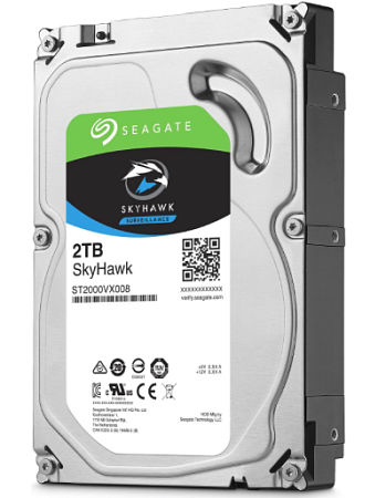 Купить Жёсткий диск 2Тб SEAGATE SkyHawk ST2000VX015 для систем видеозаписи, 3.5&quot;/ 5900 rpm./64Mb/SATA-III 