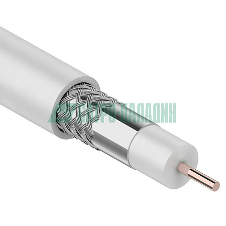 Купить Кабель RG-6U (75 Ом) CCS/Al/Al 48% белый 100м. PROconnect 