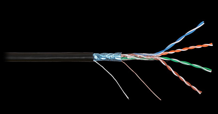 Купить Кабель NKL 2700B-BK NIKOLAN F/UTP 4 пары, Кат.5e (Класс D), тест по ISO/IEC, 100МГц, одножильный, BC