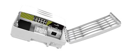 Купить Коммутатор TSn-B8FP10G2, уличный коммутатор 8x100Мбит/с PoE порта + 2x100Мбит/с порта Uplink. Tantos