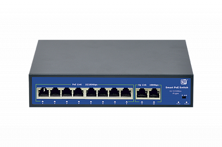 Купить Коммутатор ST-S84POE(2M/120W/A) Switch POE 8-ми портовый для обеспечения проводных сетей напряжени