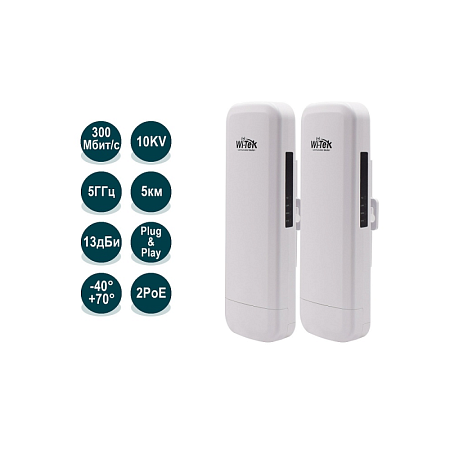 Купить Комплект из двух точек доступа WI-CPE513P-KIT Комплект из двух точек доступа WI-CPE513P преднастроен