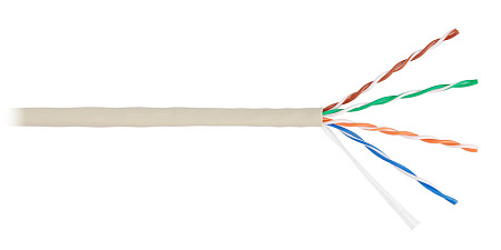 Купить Кабель NKL 9100A-IY NIKOLAN U/UTP 4 пары, Кат.5e (Класс D), тест по ISO/IEC, 100МГц, одножильный, BC