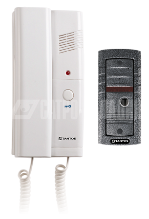 Купить Комплект TS-203Kit, аудиодомофон состоит из вызывной панели и аудиотрубки. В комплекте поставки идет
