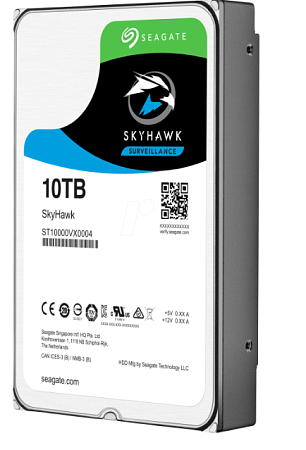 Купить Жёсткий диск 10Тб SEAGATE SkyHawk ST10000VX0004, SATA 3.5&quot;, 7200 rpm, кэш 256Mb, SATA-III