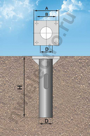 Деталь фундамента закладная ТАНС.31.108.000 (ЗФ-16/4/К140-1.2-б) OPORA ENGINEERING OE-04101