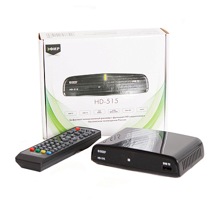 Шаблон ALT 
Купить Ресивер ЭФИР HD-515 цифровой, пластик, формат DVB T2, до 1080p, Mstar 7T01, МВ (174-230)MHz, ДМВ (47
