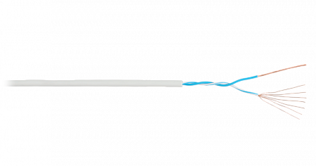 Купить Кабель NKL 1010C-GY NIKOLAN U/UTP 1 пара, Кат.3 (Класс С), 16МГц, многожильный, BC (чистая медь), 24