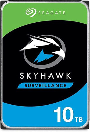 Купить Жёсткий диск 10Тб SEAGATE SkyHawk AI ST10000VE0001, SATA III, 6 Гбит/с, 7200 об/мин, кэш память - 25