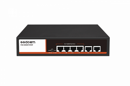 Купить Коммутатор POE-54Р 4 порта 10/100 Мбит/сек RJ-45 с поддержкой Auto-MDIX, PОE, + 2 порта 10/100Mbps R