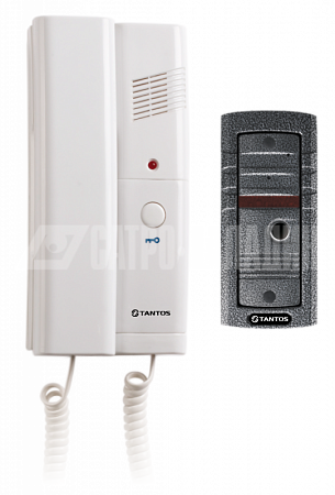Купить Комплект TS-203Kit, аудиодомофон состоит из вызывной панели и аудиотрубки. В комплекте поставки идет