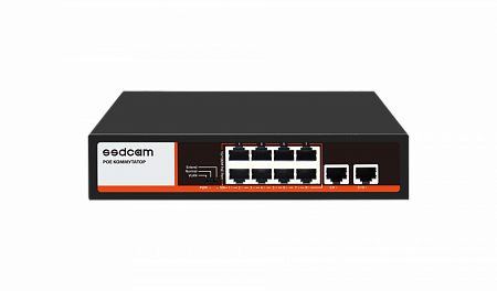 Купить Коммутатор POE-58РS 8 портов 10/100 Мбит/сек RJ-45 с поддержкой Auto-MDIX, PОE, + 2 порта 10/100/100