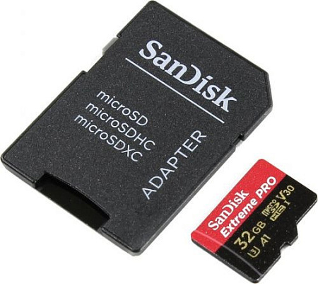 Купить Карта памяти microSDHC 32Gb Sandisk + SD Adapter + Rescue Pro Deluxe 100MB/s A1 C10 UHS-I U3