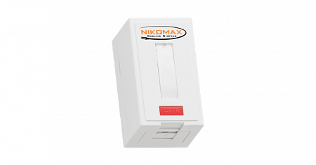 Купить Настенная розетка NMC-WO1SE2-FT-ST-WT NIKOMAX, 1 порт, Кат.6 (Класс E), 250МГц, RJ45/8P8C, FT-TOOL/1