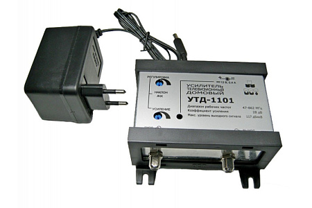 Шаблон ALT 
Купить Усилитель УТД-1101 домовой (47-862МГц/28дБ/117дБмкВ)
